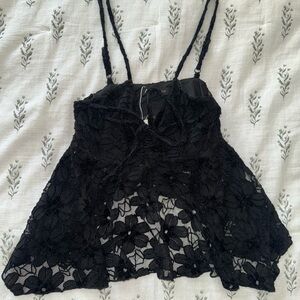 Ally Black Lace Top